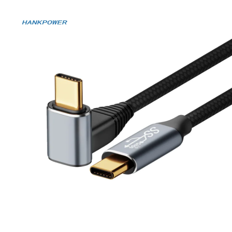 100W PD Fast Charging 5A 90 Degree USB Type C Male To Male Cable For Samsung Tablet Computer USB-C Charger