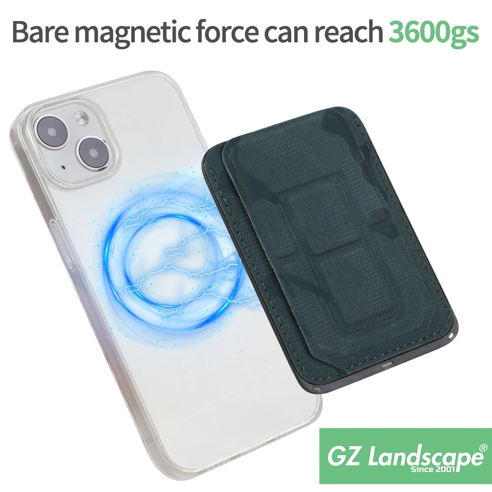 Camouflage Pu leather pocket magnetic custom multifunctional slim phone wallet card holder stand for man