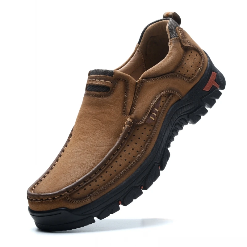 
 Italian handmade working safety comfortable office men genuine leather dress shoes casual shoes  