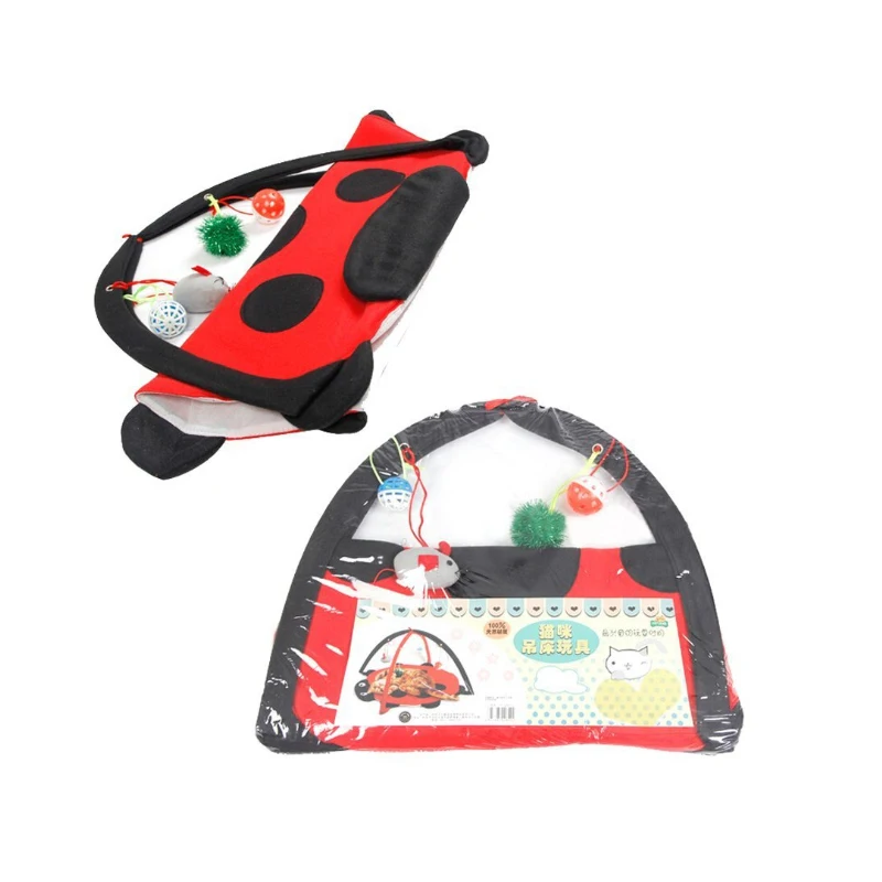 Мягкая кровать для домашних животных игрушки кошек с подвесными игрушками колокольчики и