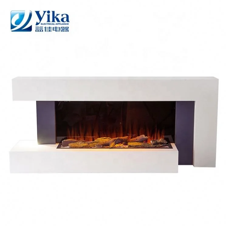 New product 1000W/2000W White gray effect surround european style electric fireplace