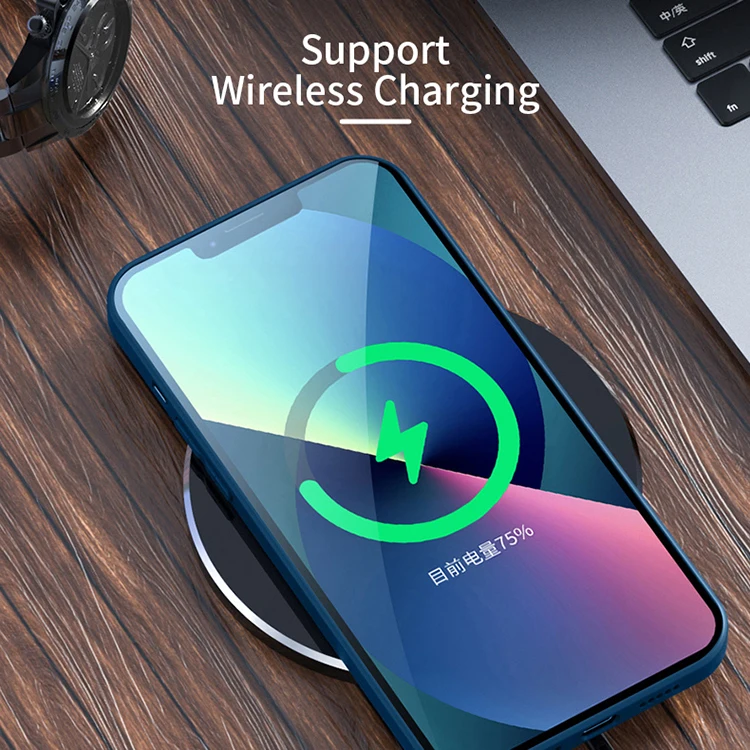 Scratch-Resistant Anti-Fall Back Tempered glass back Frosted phone cover Gradient Liquid Tempered Glass Phone Case For iPhone 14