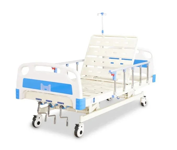 Hospital Bed Patient Spare Parts Anti-Skid Multi-Function Manual Crank Free Used Metal Mattress and Toilet Sheets