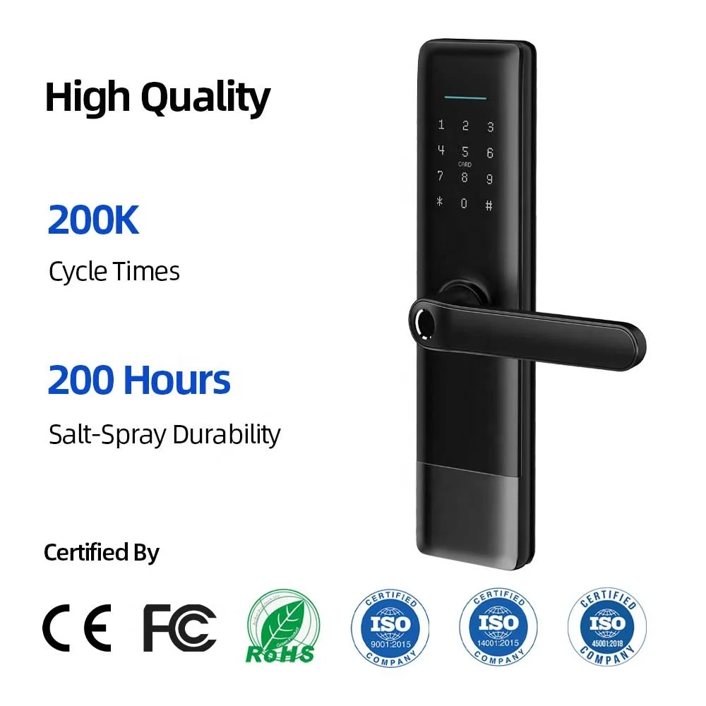 Online wifi rfid card smart high phone APP Keypad Digital Smart Door Lock