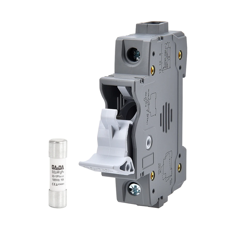 10x38mm fuse core Protect Solar system Fuse Base with indicator light  1000V fuse link