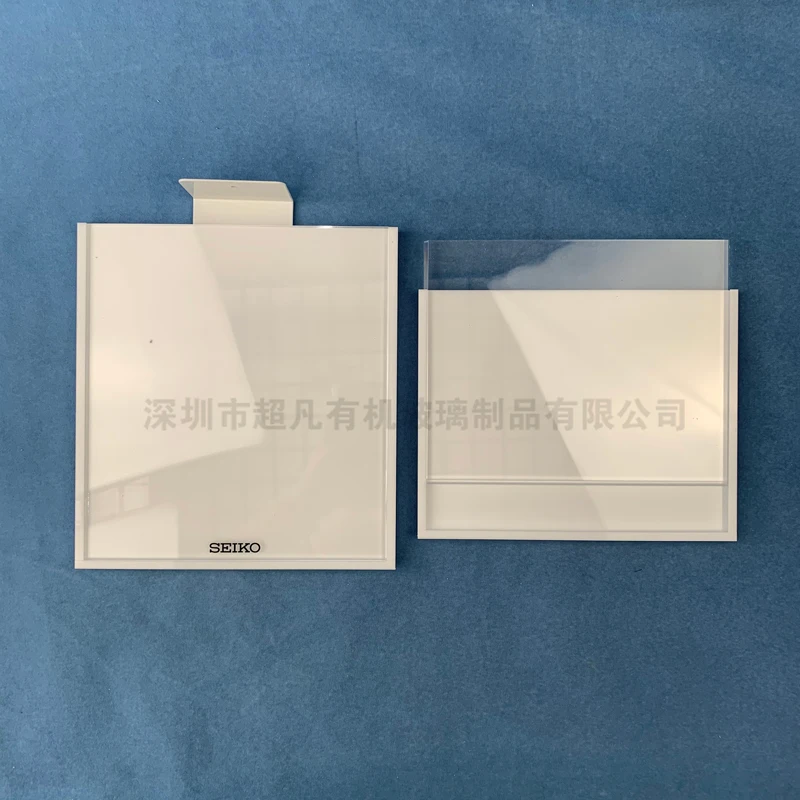 
Clear cube shaped acrylic pop photo frame with stand 