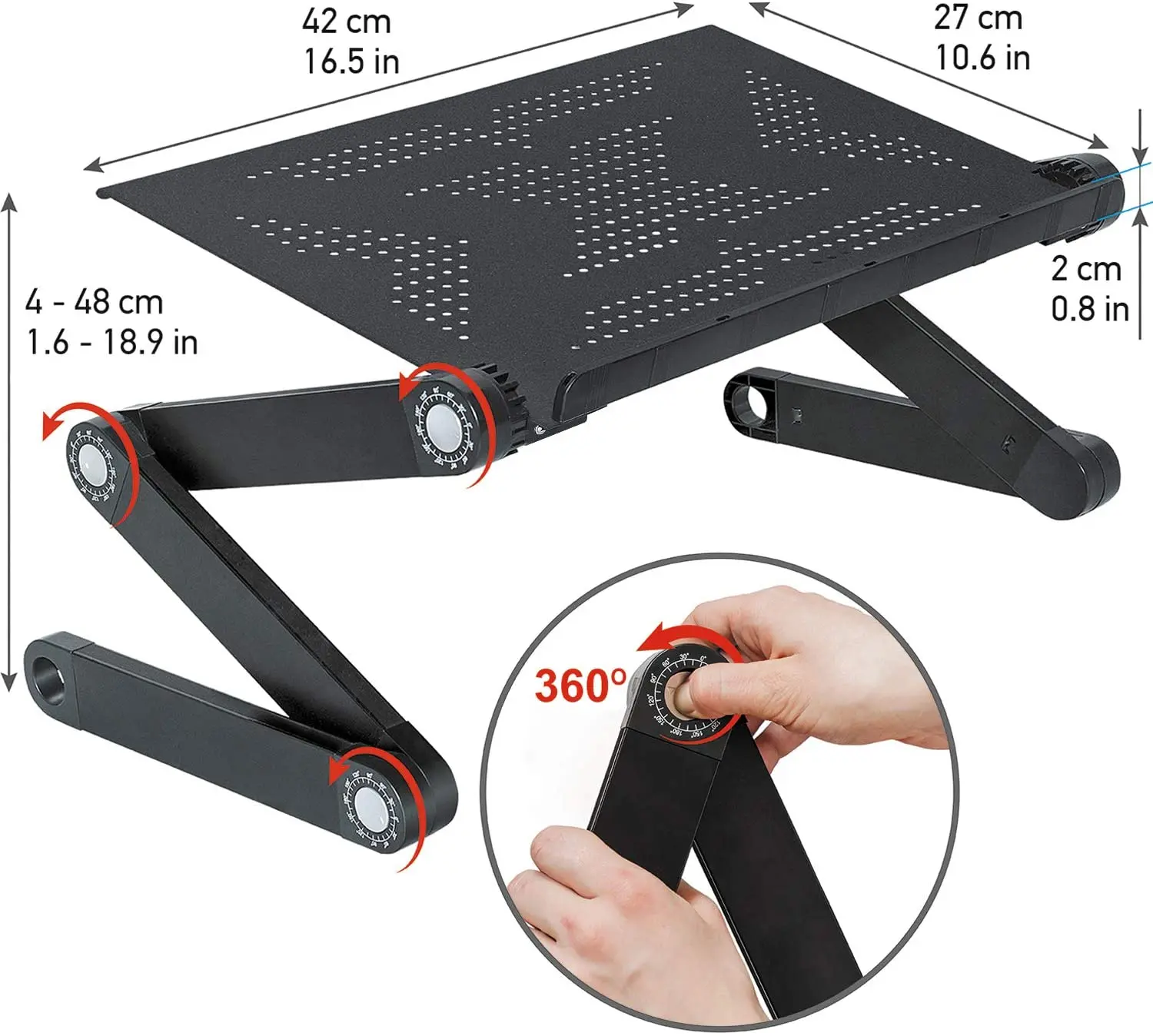 Adjustable light weight Laptop Stand  With Mouse Pad for school