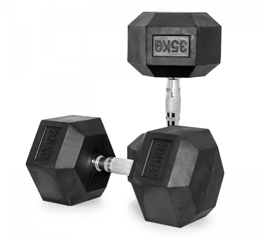 Cheap rubber hex dumbbell for sale