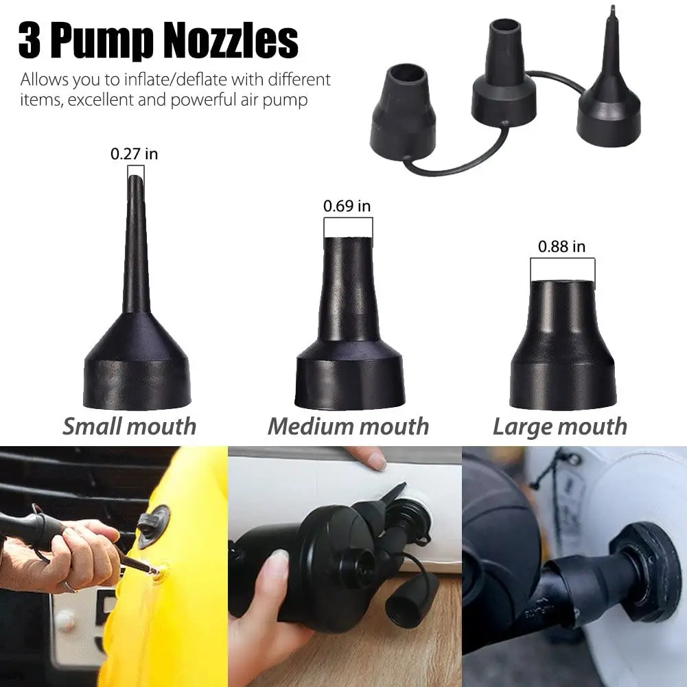 car charger 12 volt air pump inflatable ball inflate deflate portable mini  12V dc electric air pump