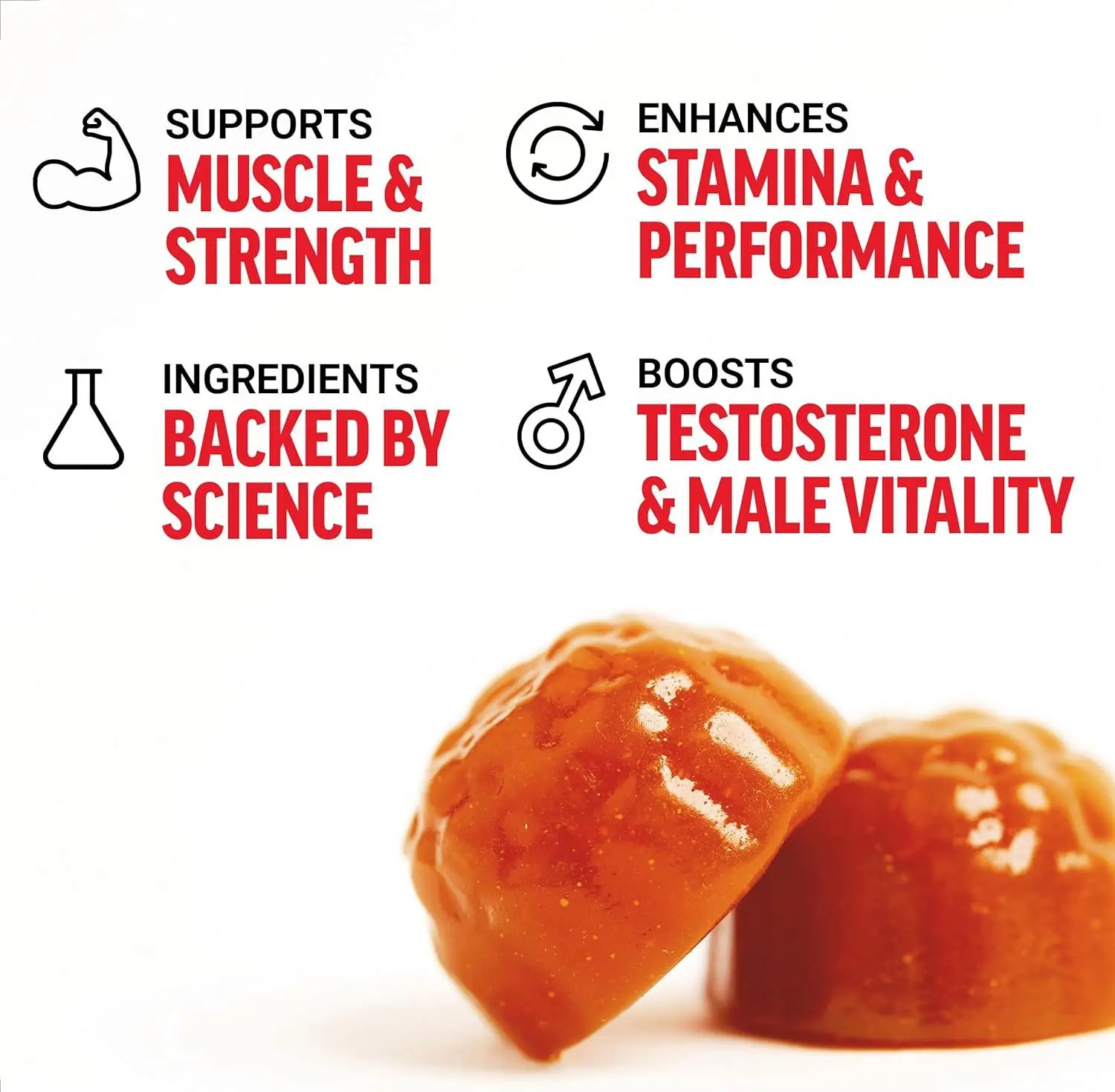 OEM Testo Gummies с Tongkat Ali Рогатая коза бустер мака для мужчин 60