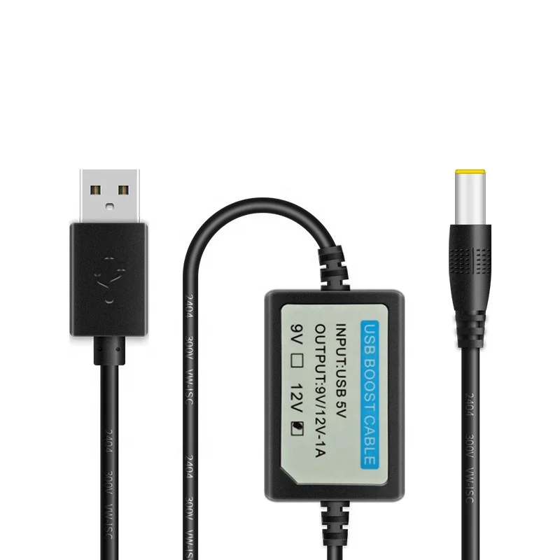 USB Mobile Power Supply 5V Booster 1A Power Cable DKP-01 Line DC USB Boost Cable 5V Step UP TO 9V 12V
