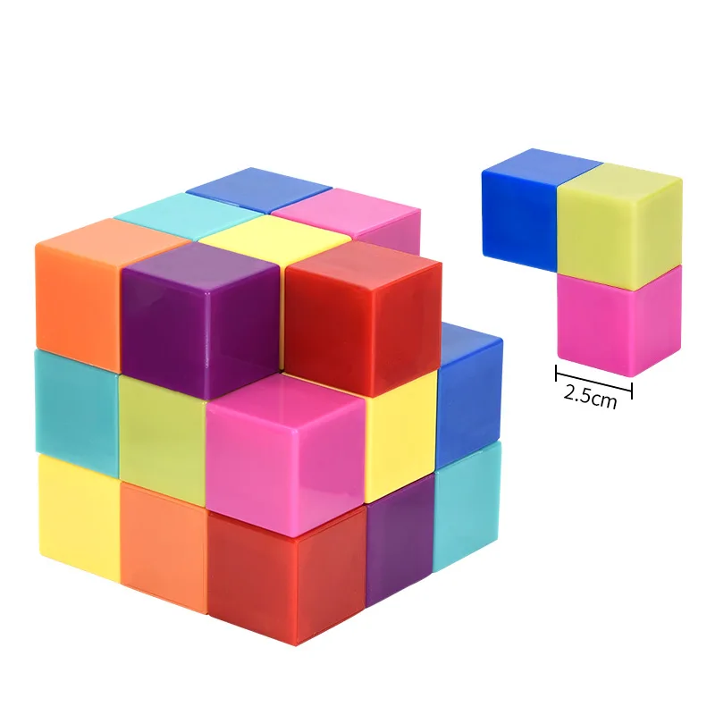 Montessori Magnetic Construction Building Blocks Baby Early Educational Innovative Puzzle DIY Magnetic Cube Toys for Kids Game