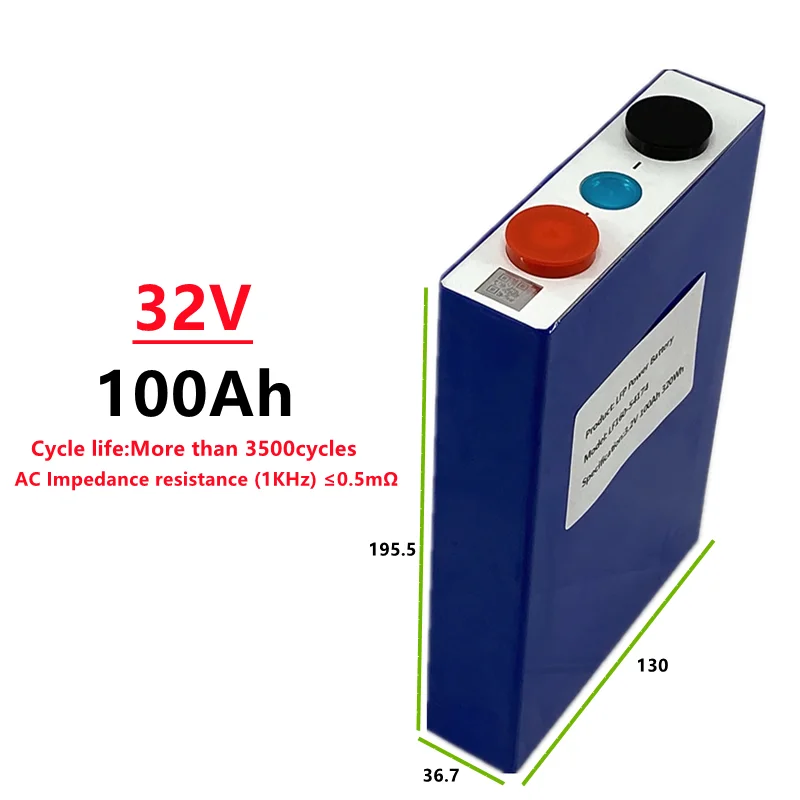 New Deep Cycle Aluminum Lithium Lto 100Ah Cells Batteries Lfp Prismatic Grade A L iFePO4 Cell 3.2V 100Ah Battery