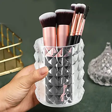 Acrylic Makeup Brush Holder Organizer  Black Pencil Pen Holder