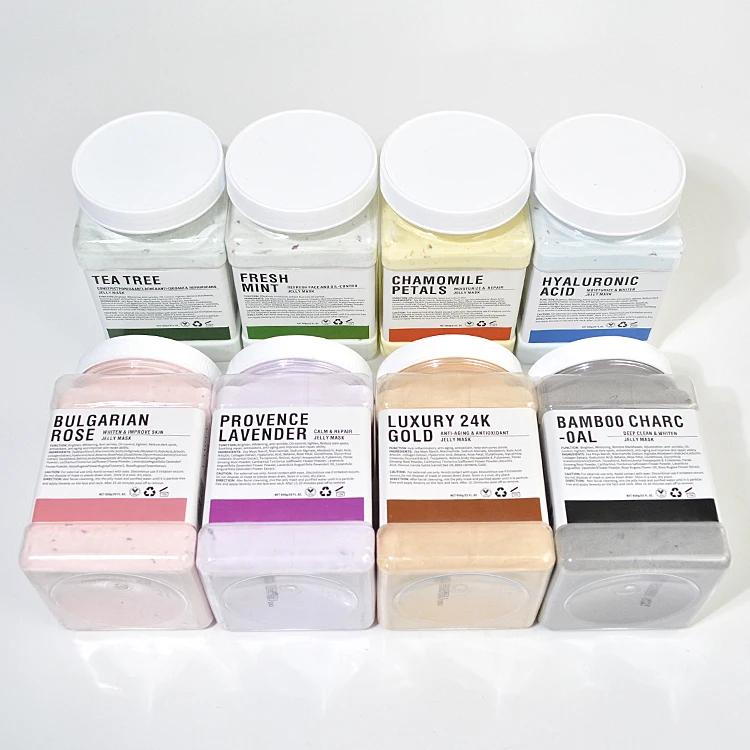 Private Label Facial Skin Care Diy Spa Hydrogel Jelly Powder Mask Hydrojelly Whitening Rose Peel Off Powder Facial Mask