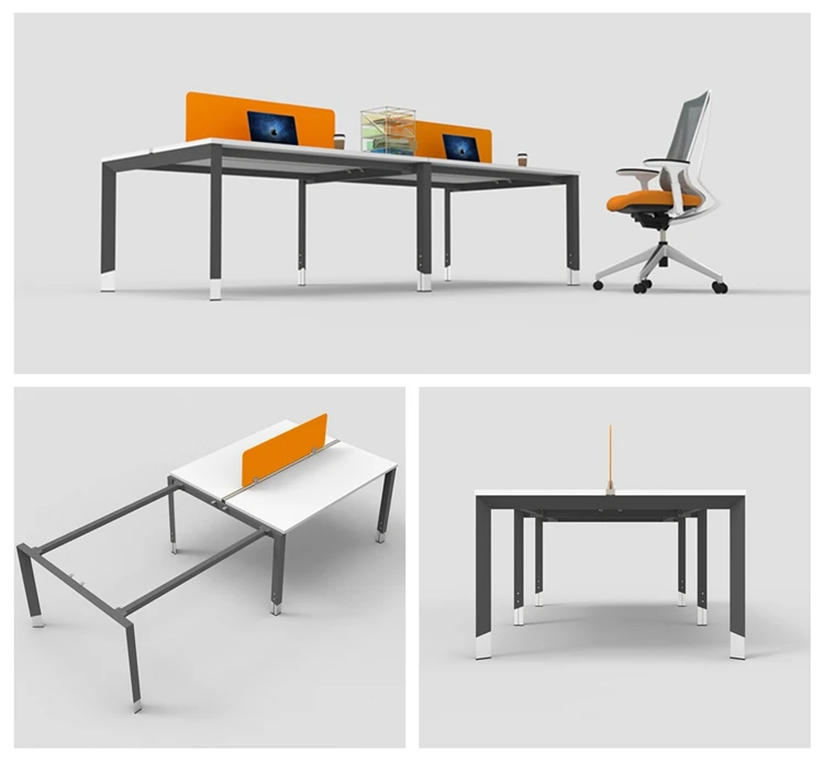 wholesale height adjustable office furniture design white work station desk table frame
