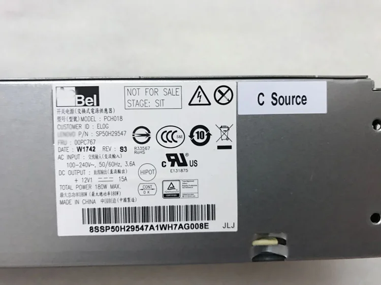  PCH018 180 Вт блок питания для Lenovo 510S-07ICB 6Pin +