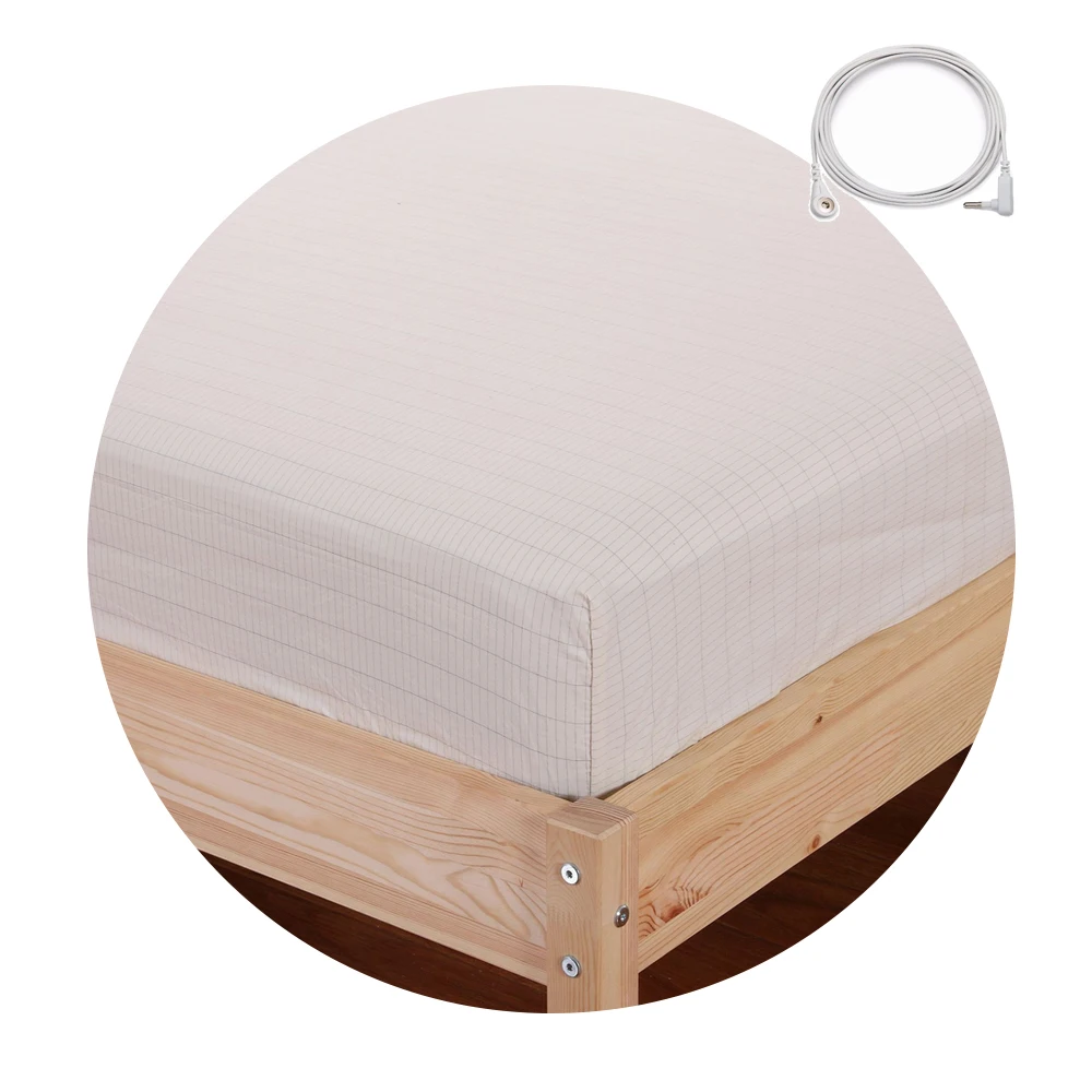 High Quality Organic cotton Earthing Sheet Queen Size 153*203*31cm/60*80inch grounded sheet for Good healthy
