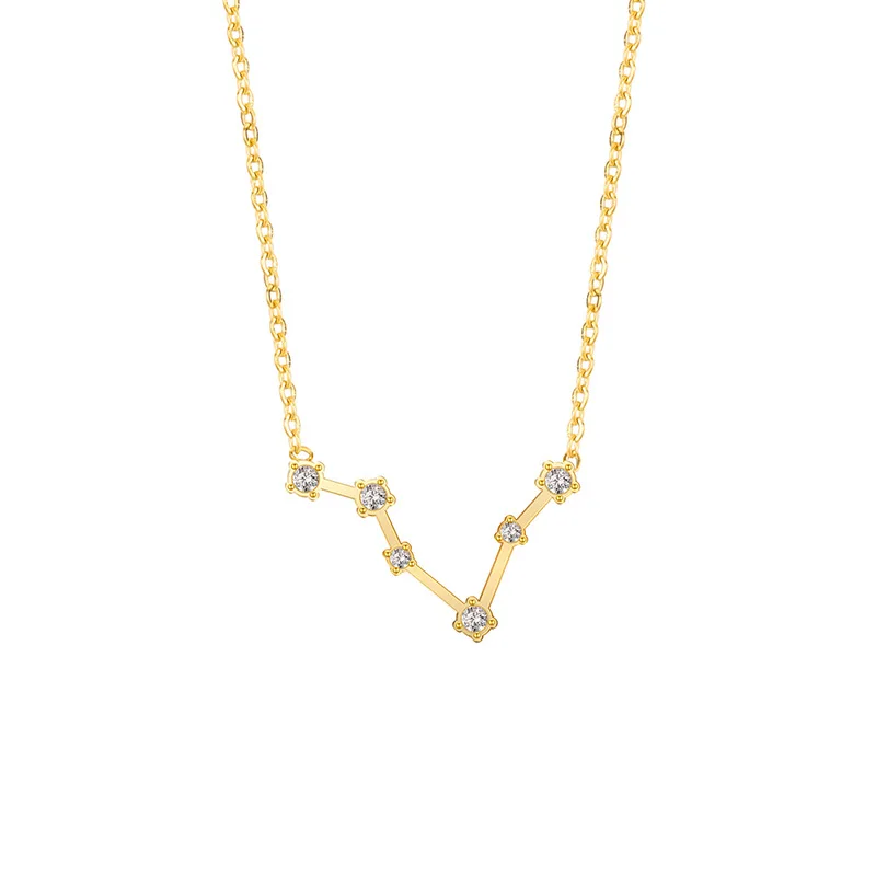 Fashion Stainless Steel Horoscope Necklace New Design Jewelry Necklace Of 12 Zodiac Signs