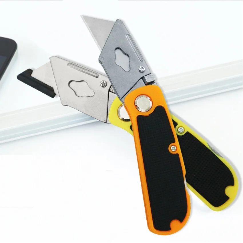 Нескользящий Резиновый нож с ручкой из ТПР складной многофункциональный картонный лезвием SK5