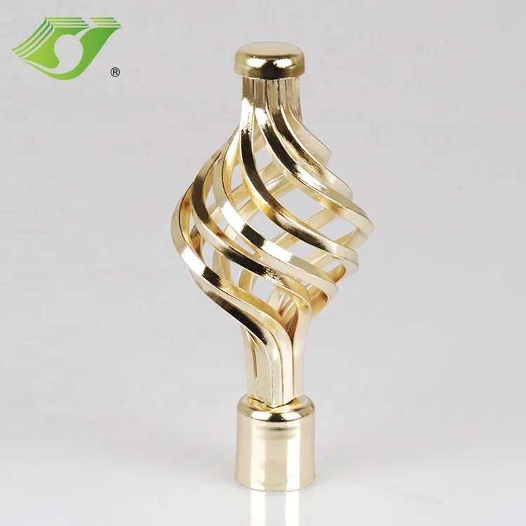 High Quality Fancy Adjustable Twisted End Metal Curtin Rod Curtain Poles Curtain Accessories Tracks & Accessories