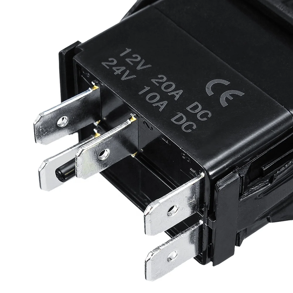 12V 24V 5 Pin SPST On Off Carling Style Waterproof Rocker Switches Custom Cover Blank