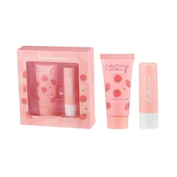 Organic Avocado Strawberry Peach Lip Balm Hand Cream Moisturizing Skin Care Gifts Set