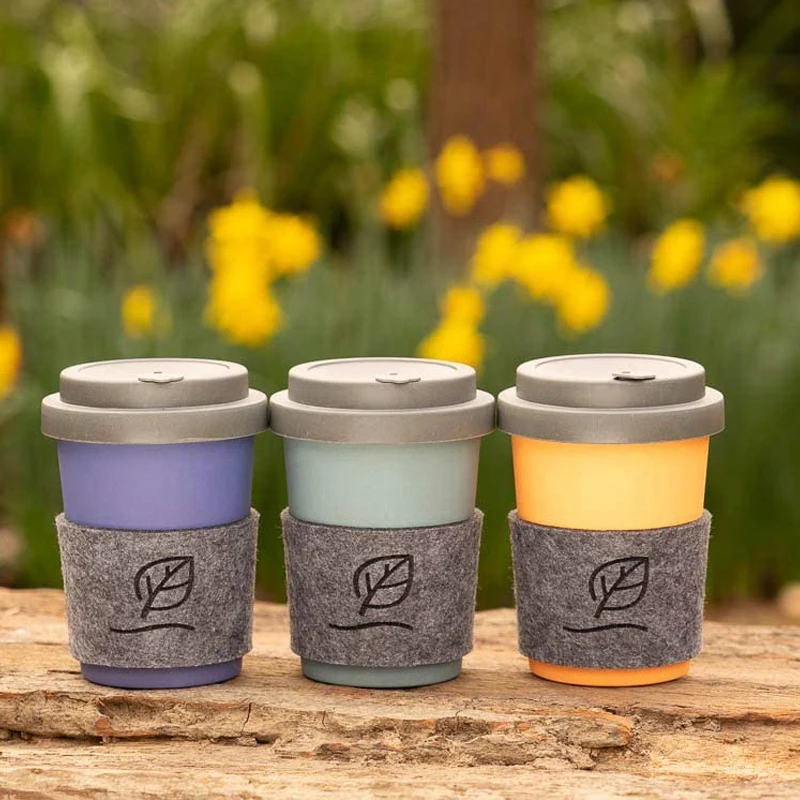 Lightweight Portable Coffee Cup Holder Travel cup Sleeve Heat Resistant felt coffee cup sleeve
