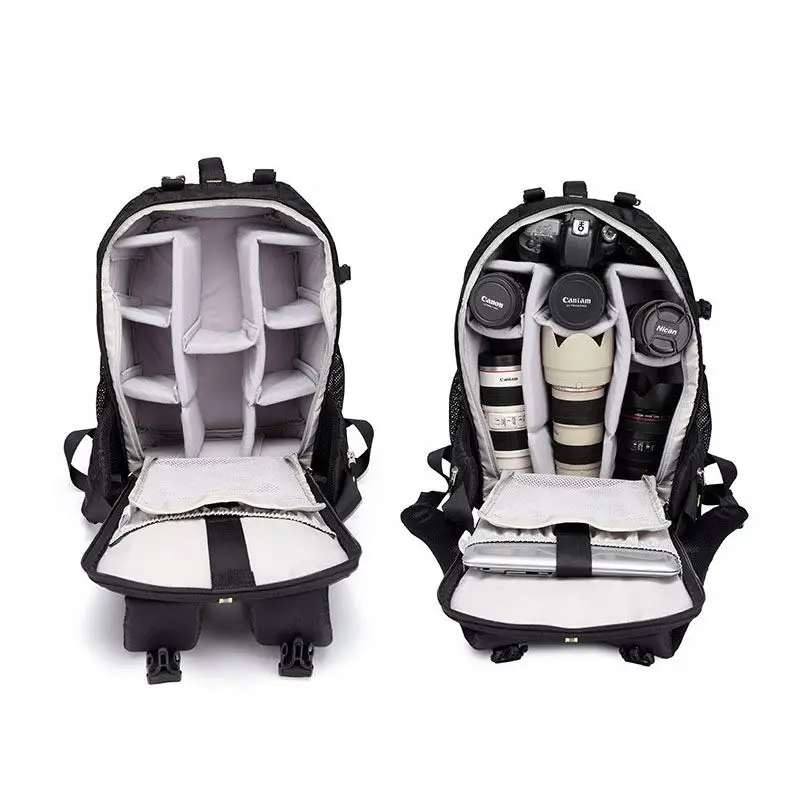 
Waterproof Multilayer Foam Padded Camera Photography Backpack With Laptop Compartment 