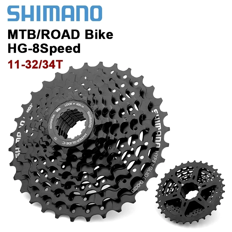 Shimano 8 Speed MTB Mountain Bike Bicycle Cassette CS-HG31-8 HG200-7/8/9 32T 34T Flywheel 8V K7 8 Speed MTB Cassette Freewheel