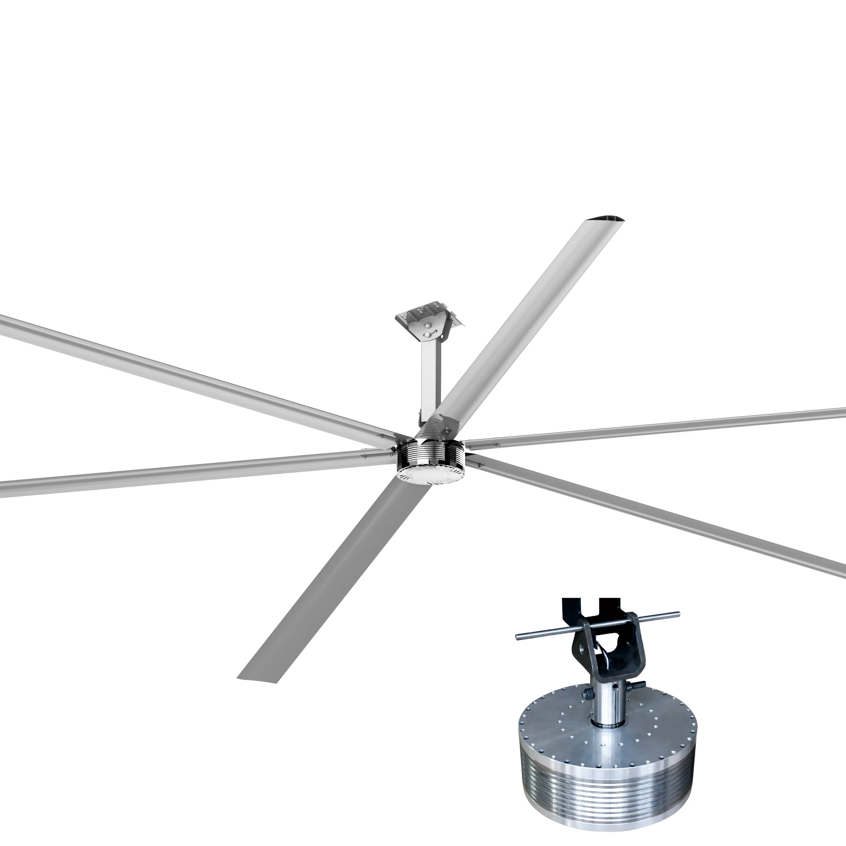 24ft 7.3m big HVLS fan Industrial ceiling fan energy saving ceiling fan with PMSM Motor