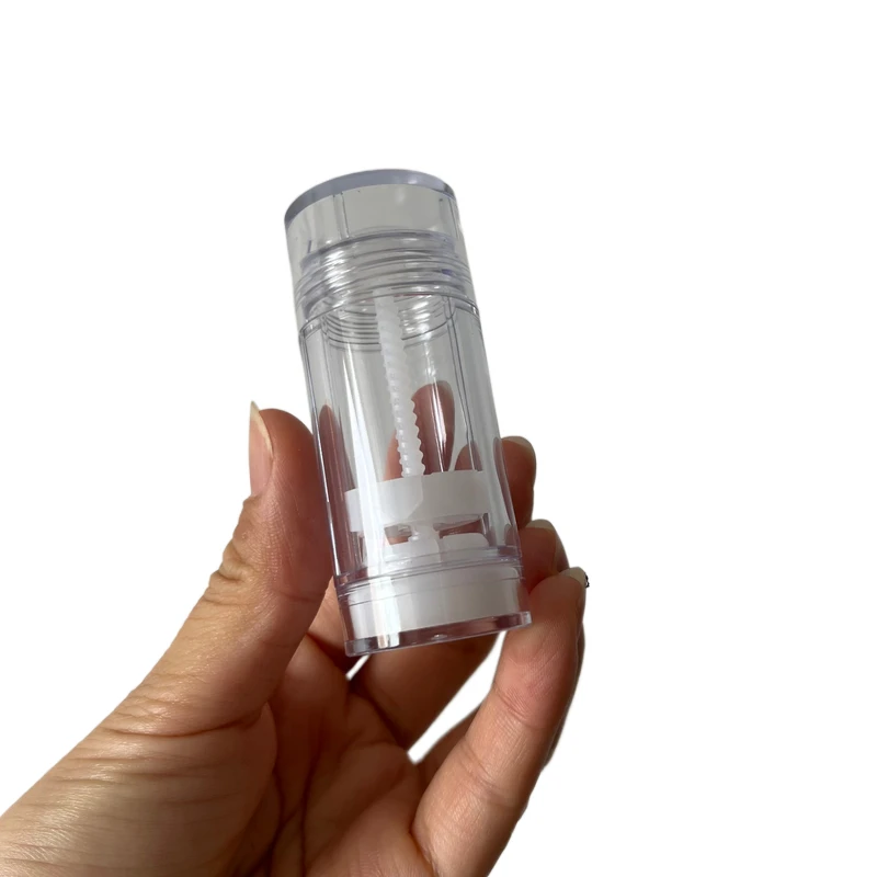 15g transparent eco deodorant stick containers for cosmetic makeup lip balm bottom filling