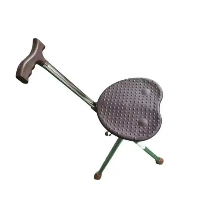 HXH High Quality Portable Folding Cane Chair Walking Stick Cane with Seat Chair
