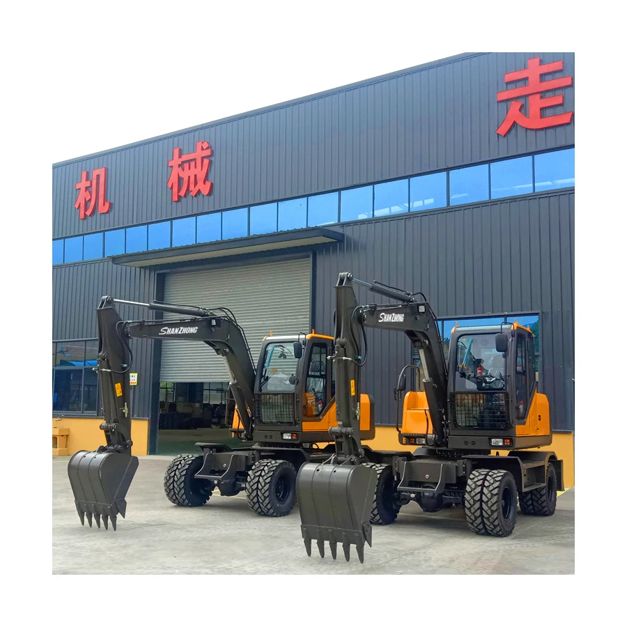 Shanzhong Factory Manufactures Small Excavator Type 75 Wheel Excavator with Stable Performance for Export to Vietnam