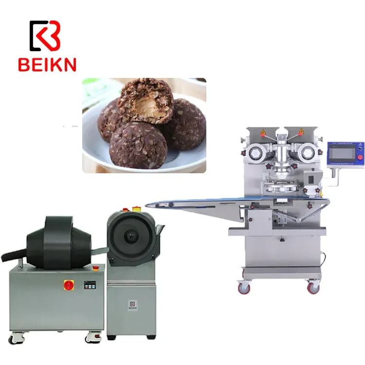 Chocolate Filled Energy Balls Production Line Protein Balls Encrusting Machine Sesame Balls Making Machine For Small Business