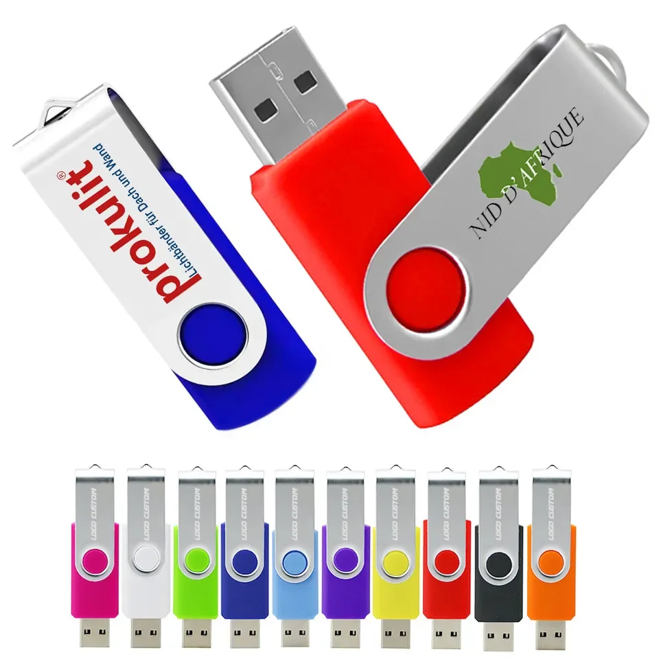 100% original brand Swivel USB Stick 1GB 2GB 4GB 8GB 16GB 32GB 64GB 128GB Pendrive mini USB Flash Drives
