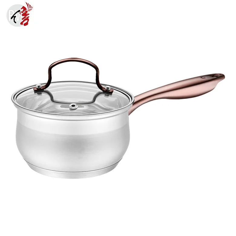 Realwin non stick cooking ware stainless steel cookware set kitchen with glass lid