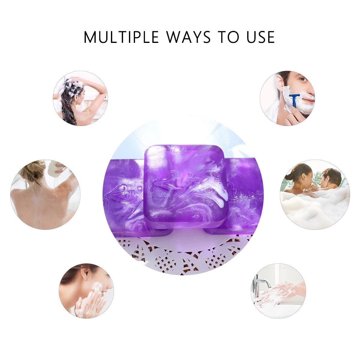 Wholesale Private Label Shrinking Pores Whitening Organic Soap Bar Lavender Handmade Soap