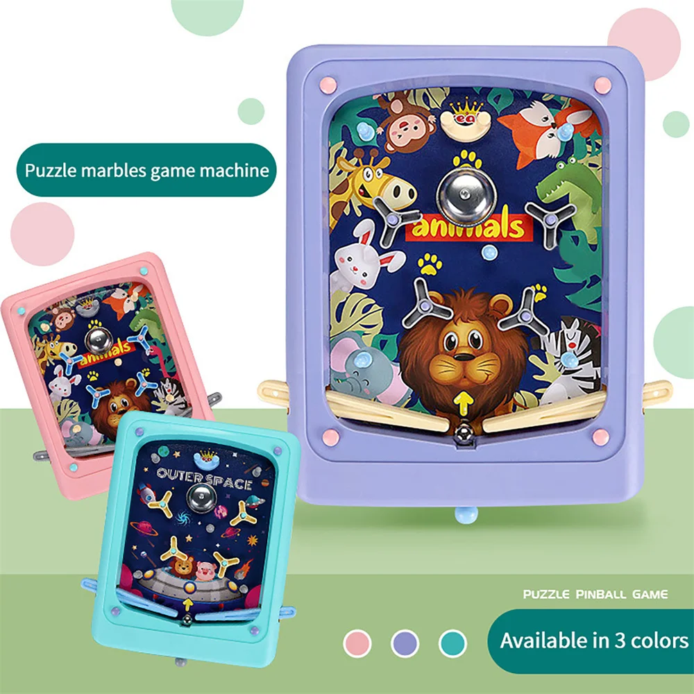 Creative Intelligence Pinball Board Game, Kid Fun Pinball Machine Educational Toys//