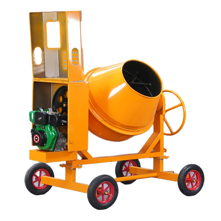 Electrical Cement Mixing Machine Small Concrete Mixer 350 Littr Four-Wheel Soil Mixer