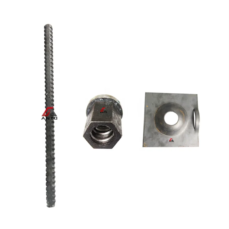 High Tensile Strength Rock Anchor Bolt Underground Mining Thread Steel Rebar Bolts with Plate and Nut