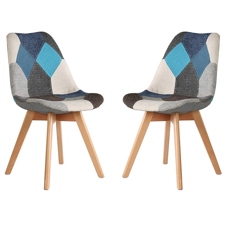 factory low price hot sale simple design dining chair Upholstered dining chair patchwork tulip chairs