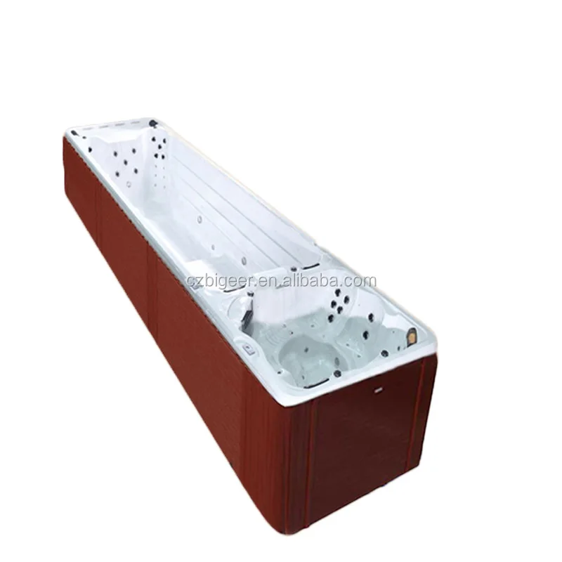 Сверхдлинный глубокий бесконечный бассейн 10 м, джакузи с 82 струями и противотеками