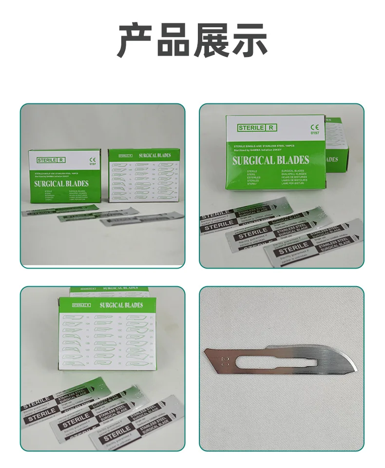 Industrial Sharp Stainless Steel Scalpel Surgical Blade Good Manufacturer Manual Knife Metal Material