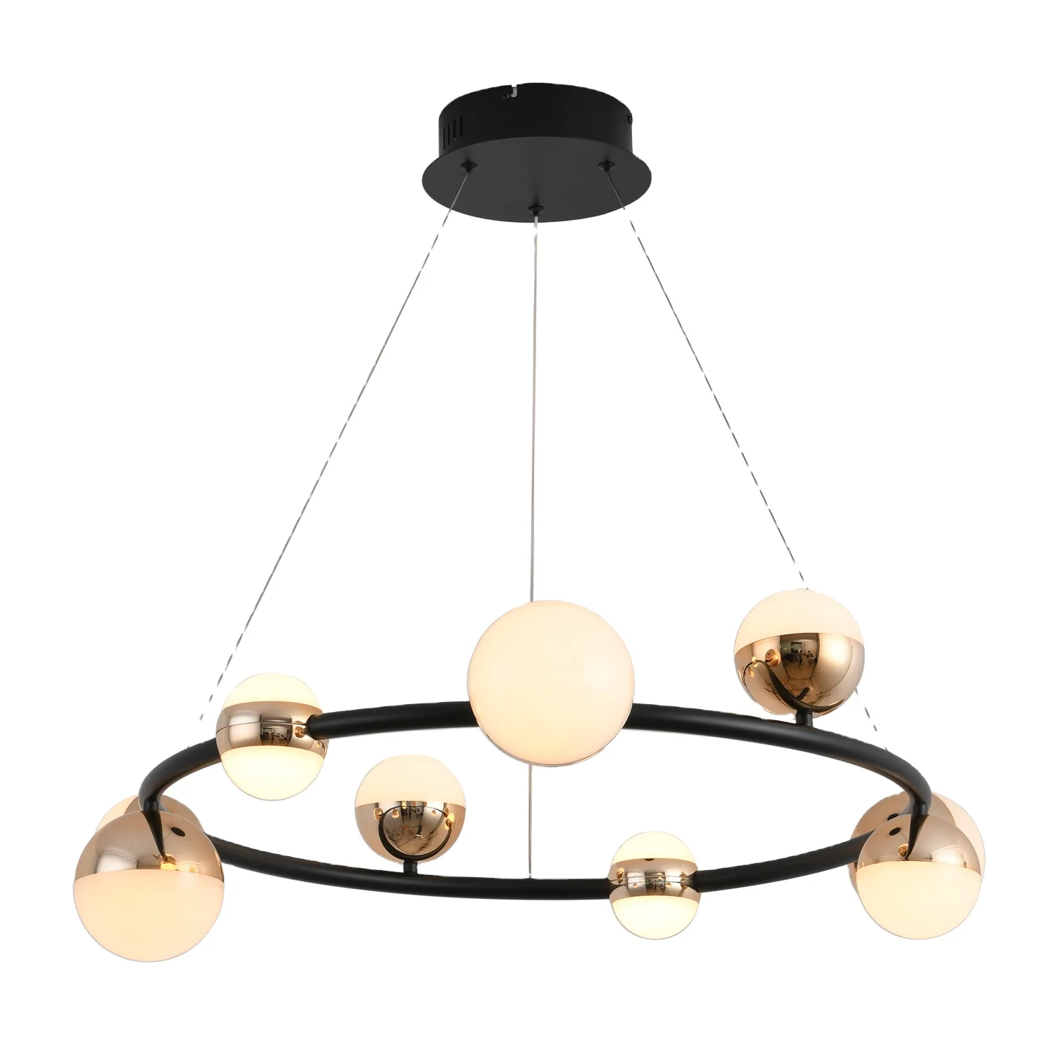 OECAN LIGHTING Buy Handy Brite Iron Art Paint Black Lamps Home Decor Modern Ceiling Lights Ball Pendant Light Lampara Colgante