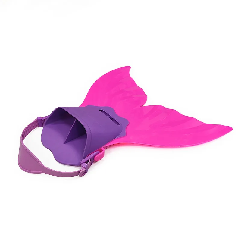 Boy girl children single piece swimming mermaid fins diving frog shoes one-piece whale tail fins