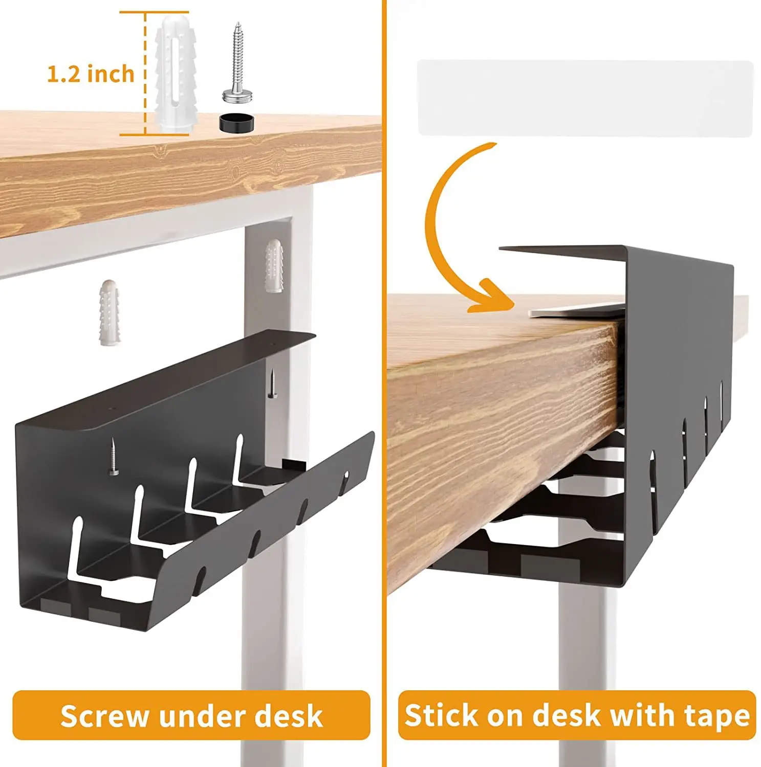 Manufacture Hot Selling Home Office Adjustable under table cable management tray