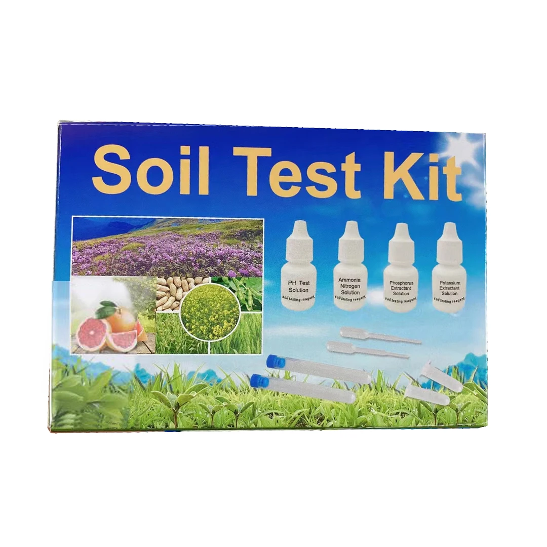 Manufacturer 4 parameters ph ammonia nitrite soil fertility test kit for garden