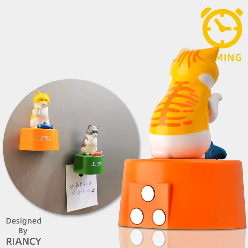 Kitty Cat Shape Cute Cooking Oven Timer Rotating Alarm 60 Minute Timer Count Down Mechanical Timer