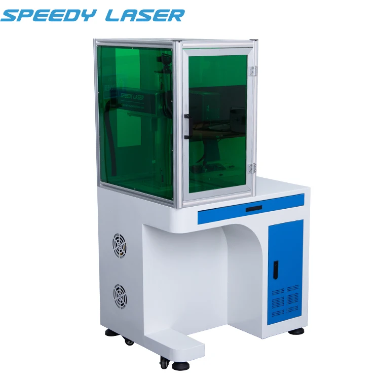Enclosed JPT MOPA 60W 80W 100W 3D dynamic auto focus fiber laser marking machine for metal mould jewelry laser engraving
